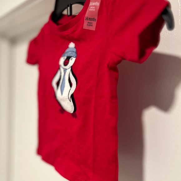 Boys Red Top with penguin logo First Impressions - Picture 3 of 5